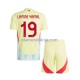 Camisola Espanha Lamine Yamal 19 Criança Equipamento Segundo Euro 2024 Manga Curta